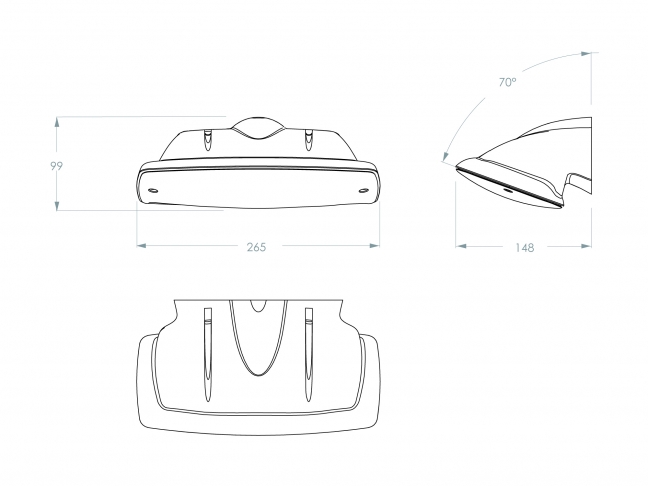 2L0500WSR (wall, diffuse, radar) - technische tekening