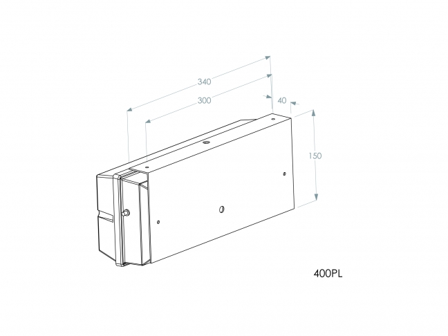 400PL >> uitlopend - technical drawing
