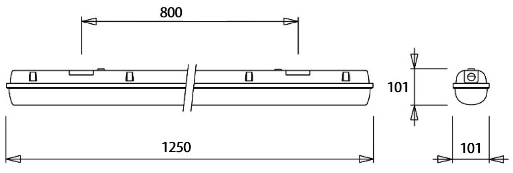 9L2000SRF1 (Incl. Doorvoerbekabeling 1 fase) - technische tekening