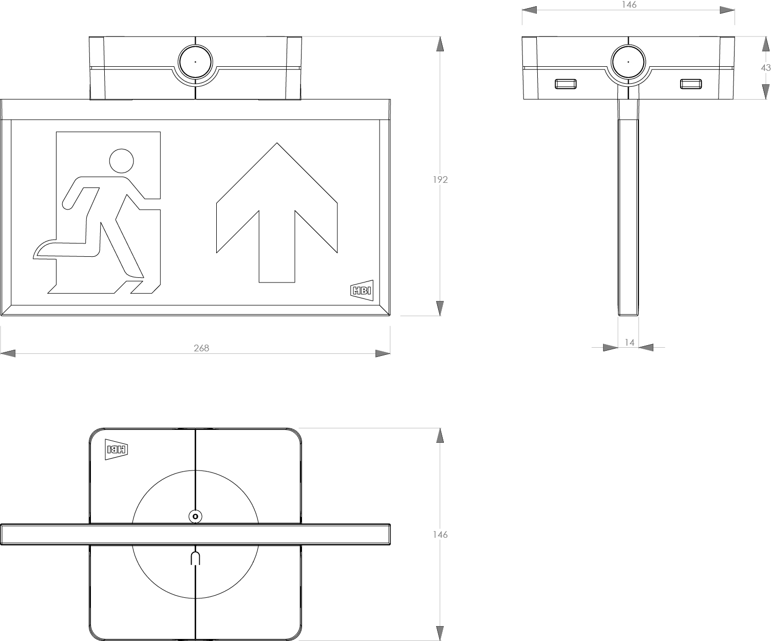 7ML0200W (without panel) - technische tekening